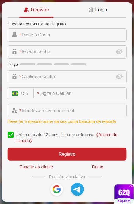 Experiência de Jogos 62q.com
